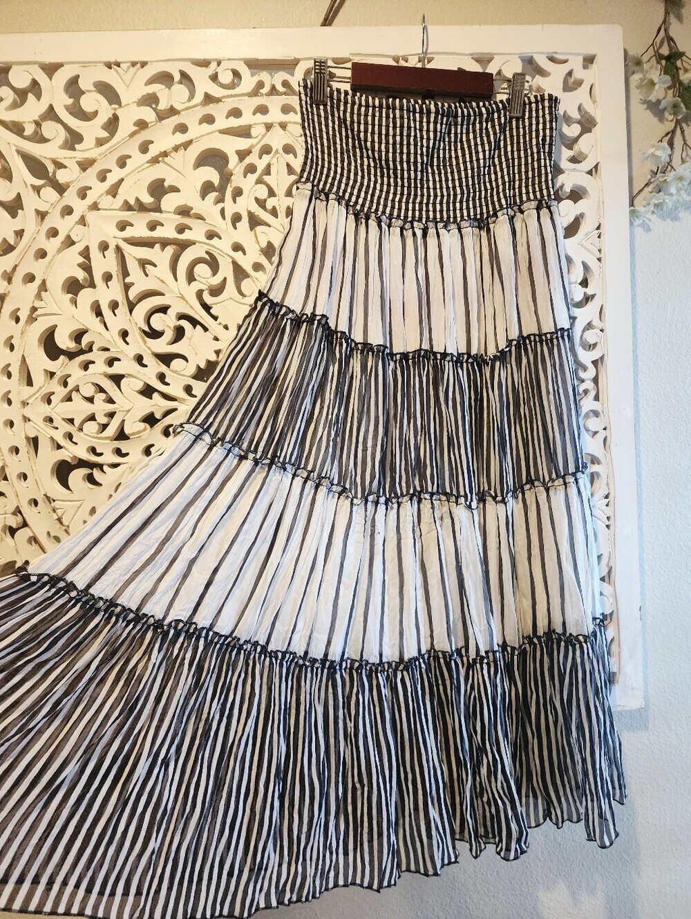 ALBERTO MAKALI 2 TONE STRIPES SKIRT SIZE SMALL - Picture 5 of 10